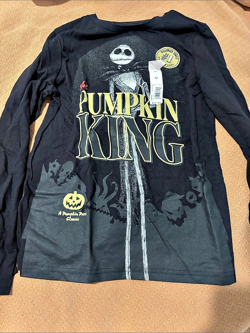 Disney The Nightmare Before Christmas Pumpkin King boys Long Sleeve